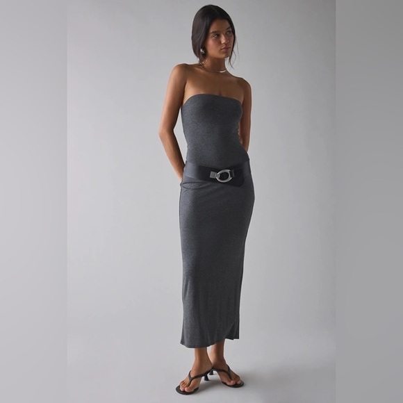 Urban Outfitters Dresses & Skirts - NWOT Urban Outfitters Nora Jersey Knit Gray Tube Midi Dress size: XS